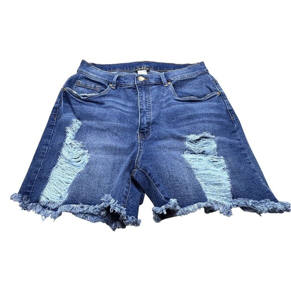 Venus Womens Distressed Denim Shorts Size 12 - Picture 1 of 9